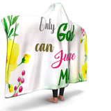Christian Hooded Blanket - Only God Can Judge Me, Scripture and Quotes Outdoor Blanket, Festival and Couch Blanket