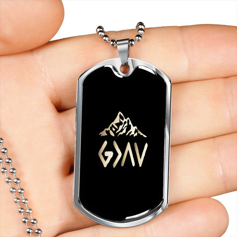 Christian Dog Tag Military Necklace (God Is Greater Than The Highs and The Lows)