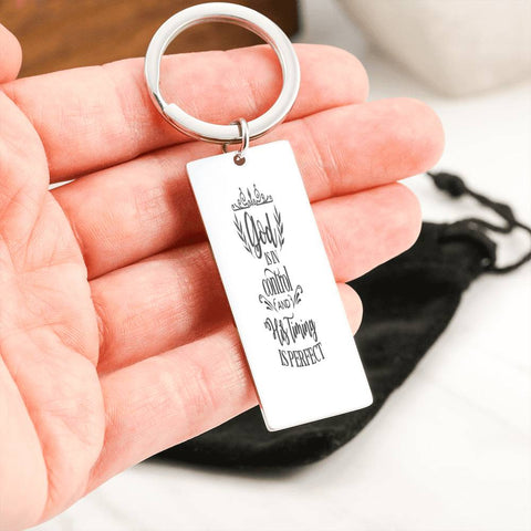 God Is In Control Keychain