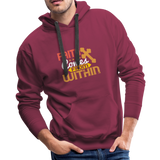 Christian Men’s Premium Hoodie - Faith Comes From Within, Scripture and Quotes Hoodie - burgundy