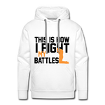 Christian Hoodie, This Is How I Fight My Battle, Gifts for Christians - white