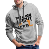 Christian Hoodie, This Is How I Fight My Battle, Gifts for Christians - heather grey
