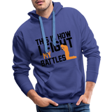 Christian Hoodie, This Is How I Fight My Battle, Gifts for Christians - royal blue