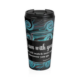 Christian Travel Mug 15 oz (Genesis 28:15, I Am With You And Will Watch Over You)