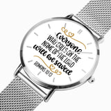 Scripture Unisex Wristwatches (Multi Sizes & Color w/ Calendar) - Romans 10:13 Wristwatch - Christian Watch - Gift for Christians