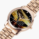 Prayer for Protection Stainless Steel Quartz Watch (Folding Clasp Type) - Christian Unisex Wristwatch