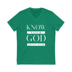 "Know Your God"  Men's Jersey Short Sleeve V-Neck T-shirt