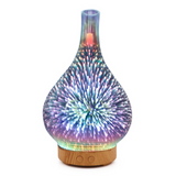 3D Fireworks Glass Vase Shape Air Humidifier