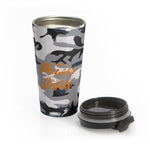 Christian Travel Mug 15 oz (There Is Power In The Name Of Jesus)