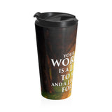 Christian Travel Mug 15 oz (Psalm 119:105, Your Word Is The Lamp Of My Feet)
