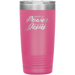 There Is Power In The Name Of Jesus 20oz Vacuum Tumbler - Laser Etched Scripture Travel Mug Ideal Gift for Christian Friends & Church Members