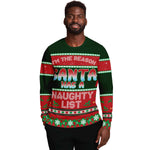 Naughty Ugly Sweatshirt, Ugly Christmas Sweater, Ugly Sweater, Christmas Sweater for Men, Christmas for Women, Santa Costume