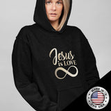 Christian Unisex Hooded Sweatshirt (Jesus Is Love)