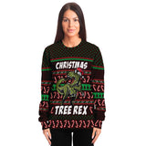 Tyrannosaurus Ugly Sweatshirt, Ugly Christmas Sweater, Dinosaur Ugly Sweater, Christmas Sweater for Men, Christmas for Women, Santa Costume