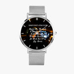 Driver's Prayer Fashion Ultra-thin Stainless Steel Quartz Watch - Christian Unisex Wristwatch