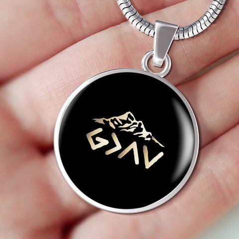 Christian Circle Pendant Necklace (God Is Greater Than The Highs and The Lows)
