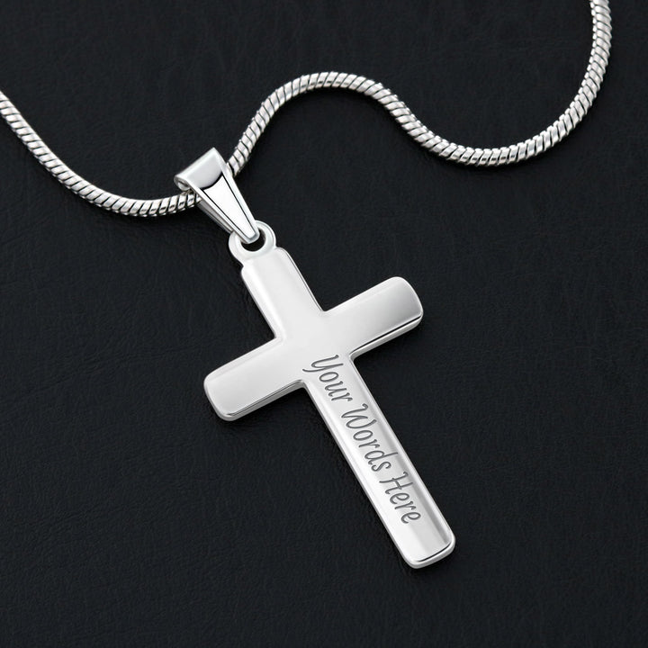 Personalized Engraved Custom 925 Sterling Silver Cross Pendant Necklace  with Stainless Steel Chain Christmas Gift for Men, Women | Amazon.com