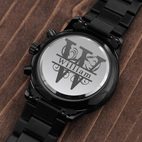 Dad's Watch, Personalized Monogram Men's Watch, Gift for Dad, Gift for Son, Gift for Husband, Gift for Grandpa, Birthday Gift, Father's Day Gift