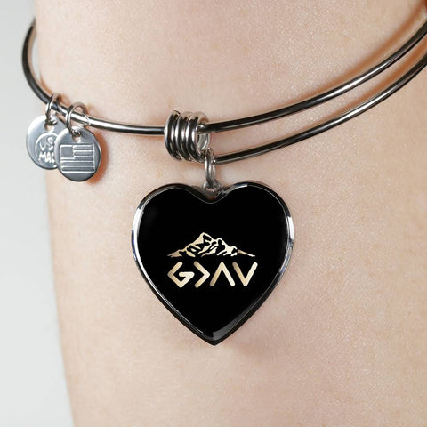 Christian Heart Bangle - God Is Greater Than The Highs and The Lows