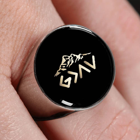 Christian Signet Ring (God Is Greater Than The Highs and The Lows)