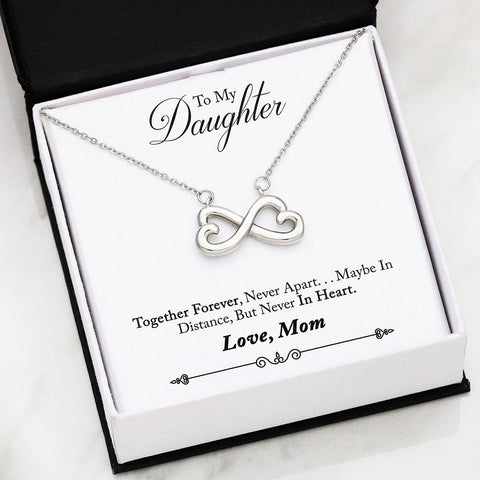 Infinity Heart Necklace - Mom's Gift To Daughter (Forever)