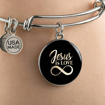Christian Bangles Jesus Is Love - Scripture, Verse, & Quotes Bracelet