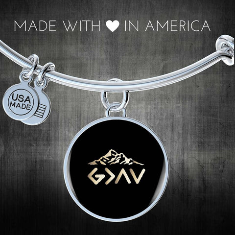 Christian Circle Bangle - God Is Greater Than The Highs and The Lows - Scripture, Verse & Quotes Bracelet