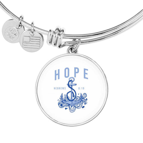 Christian Circle Bangle - Hope (Hebrew 8:19) - Scripture Bracelet