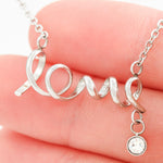 Gift for Mom (from Daughter) - Scripted Love, Infinity, & Anchor Necklace