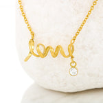 Gift for Mom (from Daughter) - Scripted Love, Infinity, & Anchor Necklace