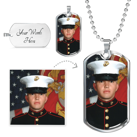 Buyers Upload Images Silver Dog Tag / Military Necklace