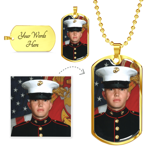 Buyers Upload Images Gold Dog Tag / Military Necklace