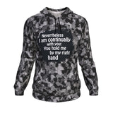 Christian AOP Unisex Hoodie - Nevertheless I Am Continually With You (Psalm 73:23)