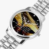 Prayer for Protection Stainless Steel Quartz Watch (Folding Clasp Type) - Christian Unisex Wristwatch