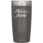 There Is Power In The Name Of Jesus 20oz Vacuum Tumbler - Laser Etched Scripture Travel Mug Ideal Gift for Christian Friends & Church Members