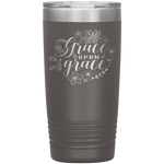 Christian Tumbler 20oz (Grace Upon Grace) - Scripture Travel Mug Perfect Gift for Christian Friends and Church Members