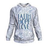 Christian AOP Hoodie - Faith, Hope, Love All Over Print Hoodie