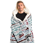 Christian Hooded Blanket - Scripture Unisex Winter Hoodie (Be Strong) - Gift for Christians