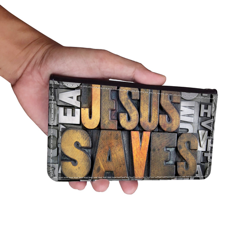 Jesus Saves Wallet Phone Case - Samsung Phone Case -Iphone Phone Case - Christian Wallet Phone Case - Gift for Christians