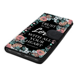 Scripture Wallet Phone Case - Trust In The Lord (Proverbs 3:5) - Samsung Phone Case - Iphone Phone Case - Christian Phone Case