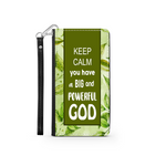 Iphone Wallet, Samsung Wallet, Leather Phone Case, Scripture Phone Case (Keep Calm), Iphone 12 Pro Max, Samsung Galaxy S20