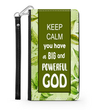 Iphone Wallet, Samsung Wallet, Leather Phone Case, Scripture Phone Case (Keep Calm), Iphone 12 Pro Max, Samsung Galaxy S20