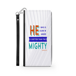 Christian Wallet Phone Case - Scripture Phone Case (Proverbs 16:32) - Samsung Phone Case - Iphone Case - Gift for Christians