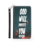 Christian Wallet Phone Case - Scripture Phone Case (Psalm 91:4) - Samsung Phone Case - Iphone Case - Gift for Christians
