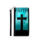 Iphone Wallet, Samsung Wallet, Leather Phone Case, Scripture Phone Case (Faith) ,Christian Phone Case, Iphone 12 Pro Max, Samsung Galaxy S20