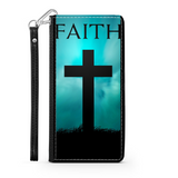 Iphone Wallet, Samsung Wallet, Leather Phone Case, Scripture Phone Case (Faith) ,Christian Phone Case, Iphone 12 Pro Max, Samsung Galaxy S20