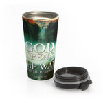 Christian Coffee Mug 15 oz  (Isaiah 43:19, God Opens The Way When There Is None)