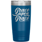 Scripture 20oz Tumbler - Grace Upon Grace (John 1:16) Travel Mug - Christian Tumbler - Gift for Christians