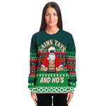 Ugly Sweatshirt, Gains Tats & Ho's Sweatshirt, Ugly Christmas Sweater, Ugly Sweater, Christmas Sweater for Men, Christmas for Women, Santa Costume