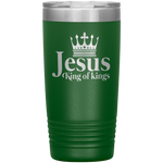 Jesus King of Kings 20oz Vacuum Tumbler - Christian Travel Mug - Laser Etched Scripture Tumbler Ideal Gift for Christian Friends & Church Members